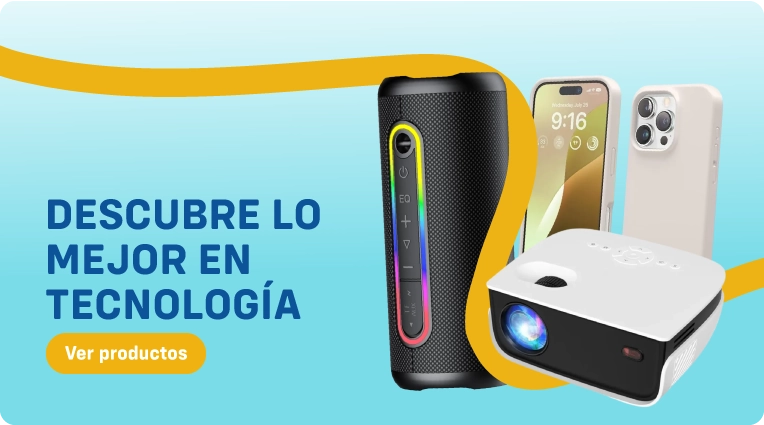 Bocina, iPhone, funda y proyector — descubre lo mejor en tecnología en clascoo