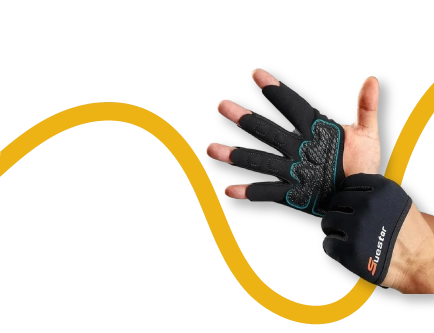 Accesorios para entrenamiento — guantes de gym en imagen de salud y deporte