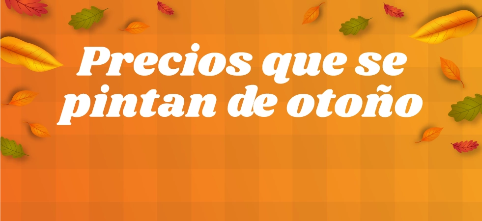 Banner de rebajas de otoño en clasco
